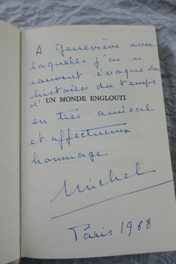 ROBIDA MICHEL. UN MONDE ENGLOUTI + dédicace