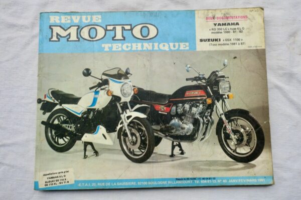 Revue Moto Technique ETAI  YAMAHA RD 350 LC... SUZUKI