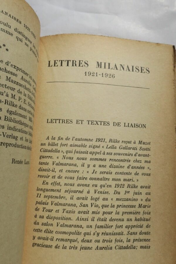 Rilke, Rainer Maria Lettres milanaises, 1921-1926  S.P. – Image 7