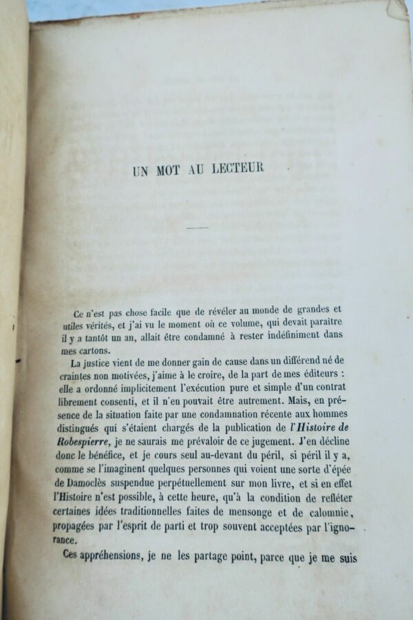 Robespierre Histoire de Robespierre d'après des papiers de famille les sources.. – Image 8