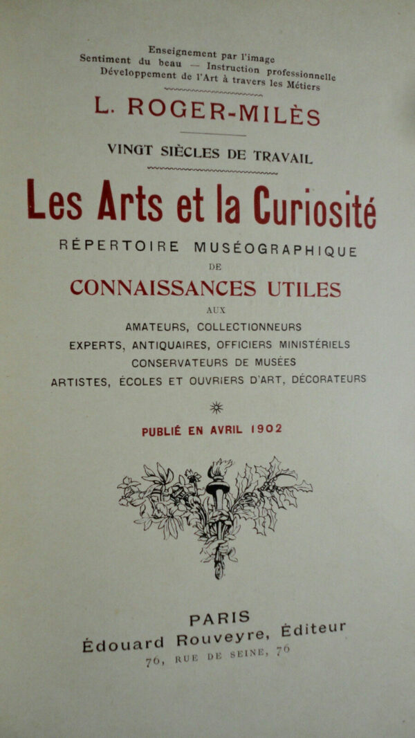 Roger-Milès Les arts et les curiosités répertoire muséographique de connaissance – Image 4