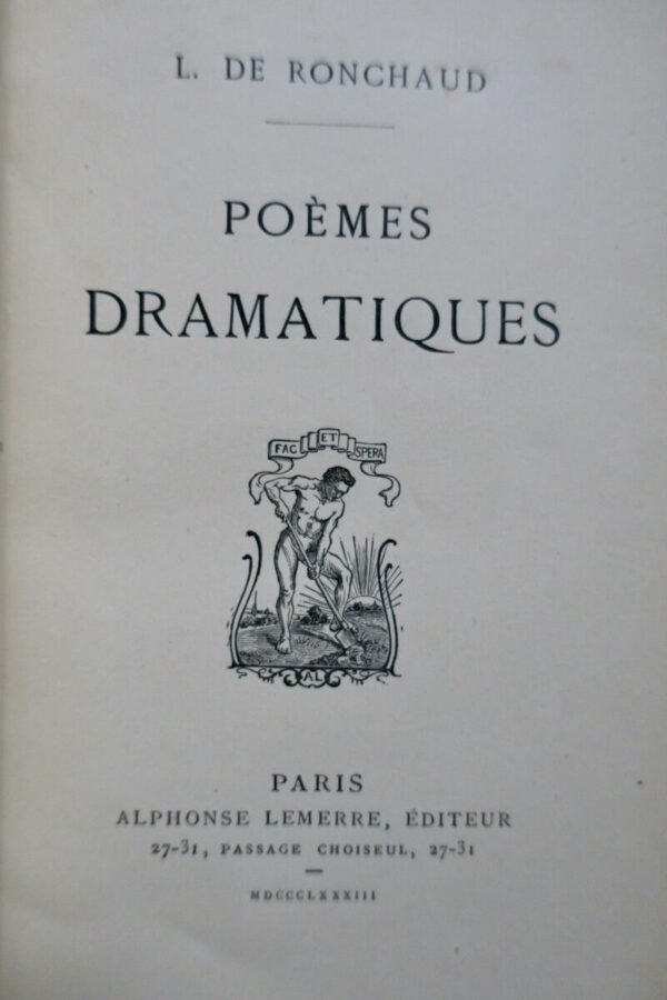 Ronchaud,  Poèmes dramatiques 1883 – Image 4