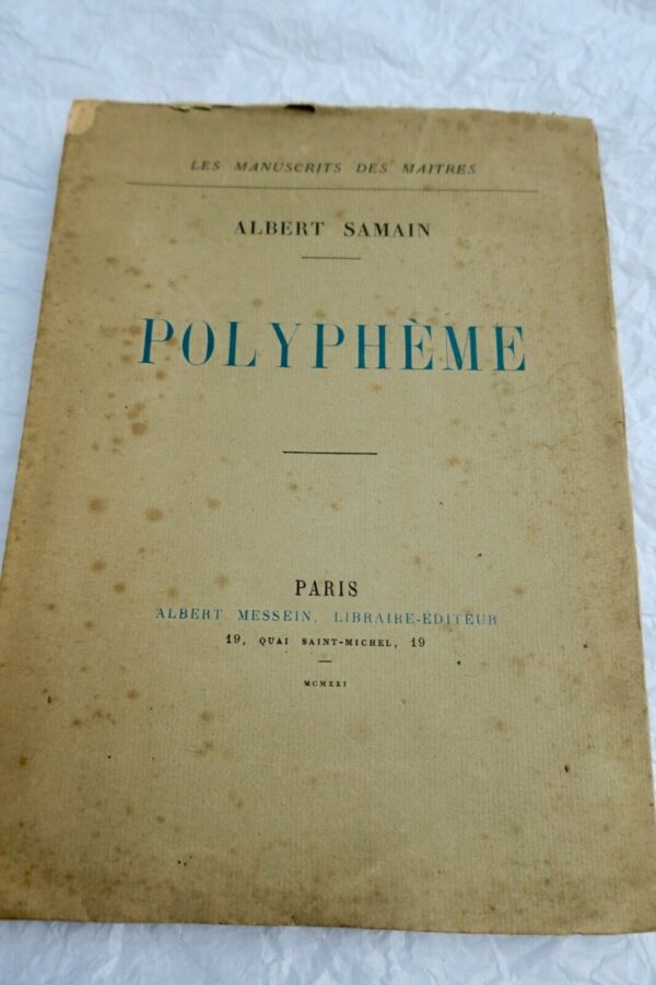 Samain Albert Polyphème  1921 – Image 3