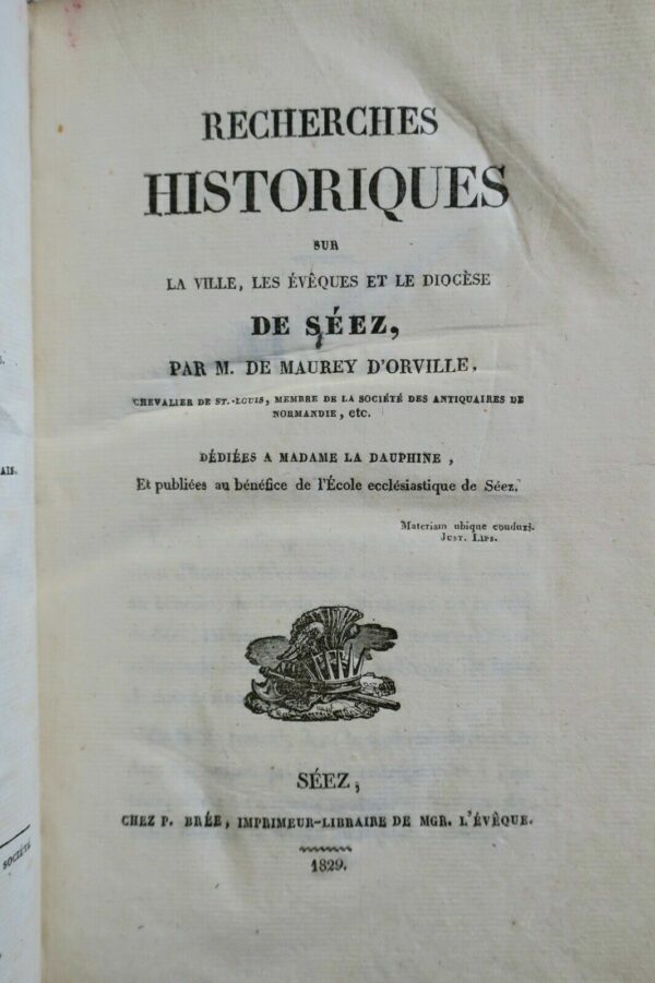 Séez Recherches historiques sur la ville, les évêques et le diocèse de Séez – Image 3