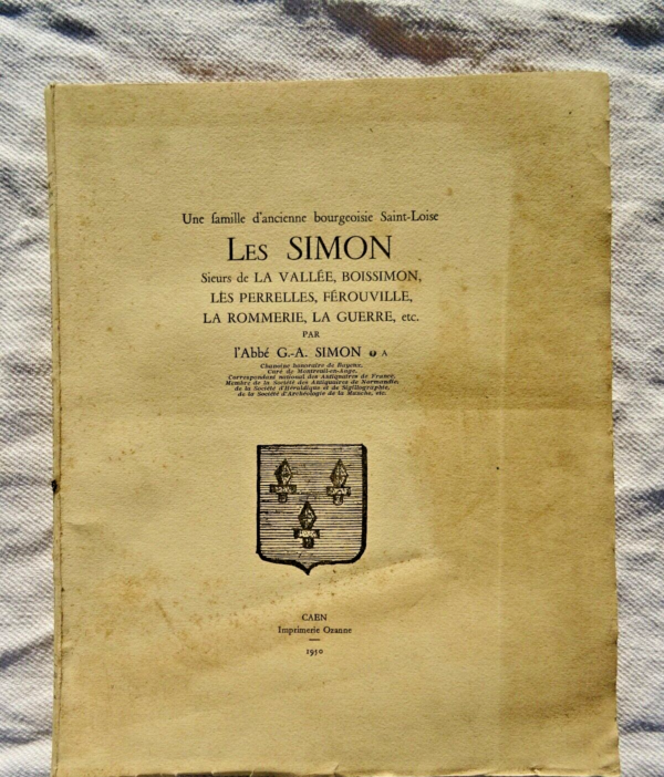 Simon une famille d'ancienne bourgeoisie Saint-Loire 1950