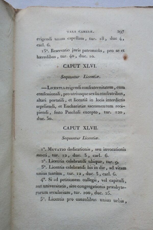 TAXES des Parties Casuelles de la Boutique du Pape 1820 – Image 4