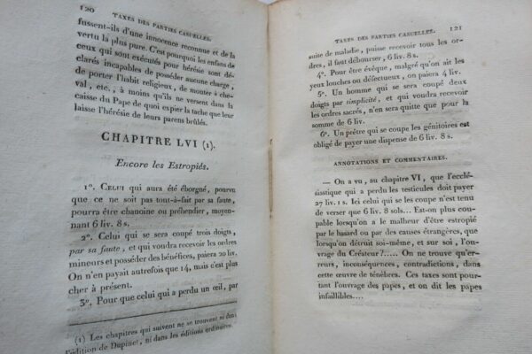 TAXES des Parties Casuelles de la Boutique du Pape 1820 – Image 9