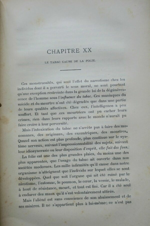 Tabac Physiologie sociale LE TABAC qui contient le plus violent des poisons 1898 – Image 4