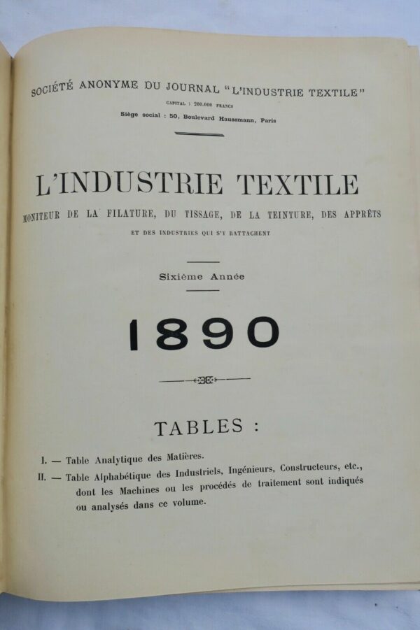 Textile moniteur de la filature du tissage des apprets de la teinture 1890 – Image 11