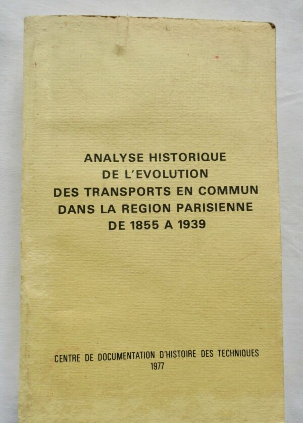 Transport Analyse historique de l'évolution des transports en commun..parisienne – Image 13