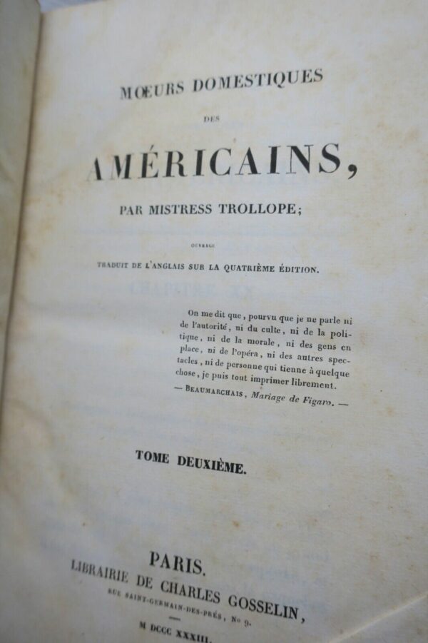 USA Moeurs domestiques des Américains. 1833 – Image 4