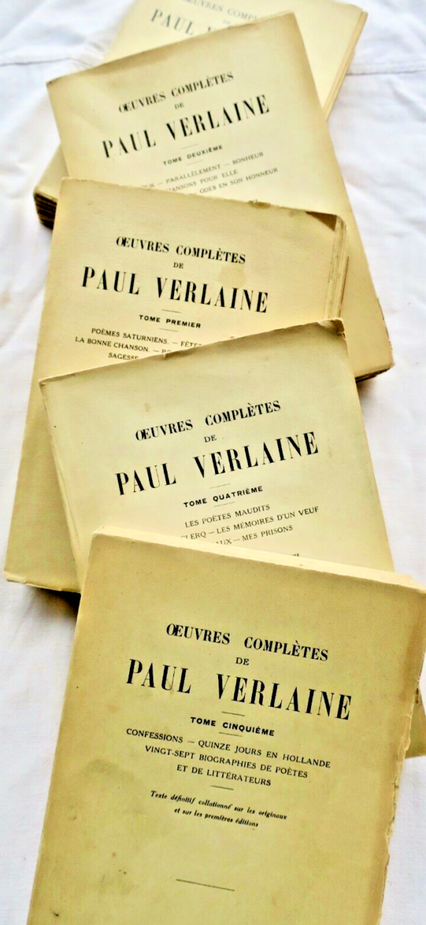 VERLAINE OEUVRES COMPLETES  5 VOLUMES