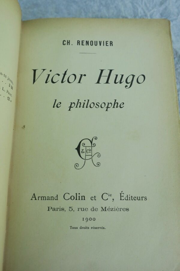 VICTOR HUGO  LE PHILOSOPHE 1900 – Image 4