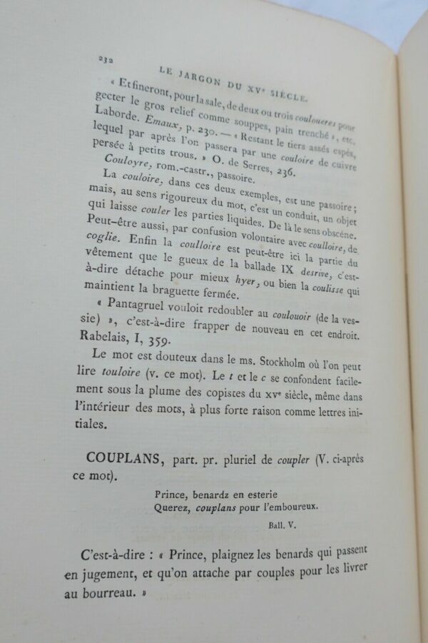 VILLON Le Jargon et Jobelin.. dictionnaire analytique du jargon 1889 – Image 8