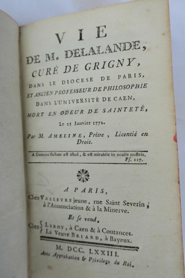 Vie de M. Delalande, Curé de Grigny, Mort en Odeur de Sainteté 1773 – Image 6