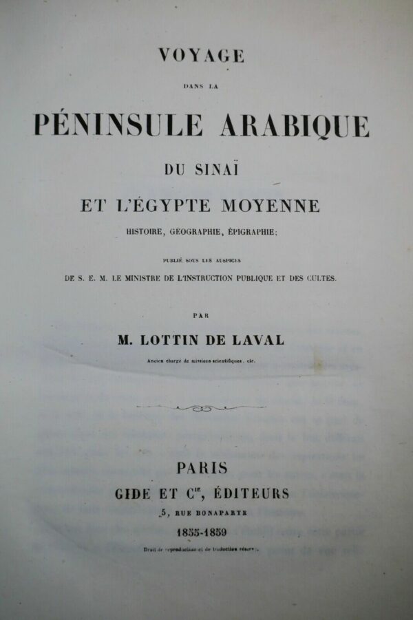 Voyage All'Interno Di La Penisola Arabica, Sinai, E EGITTO 1859 – Image 4