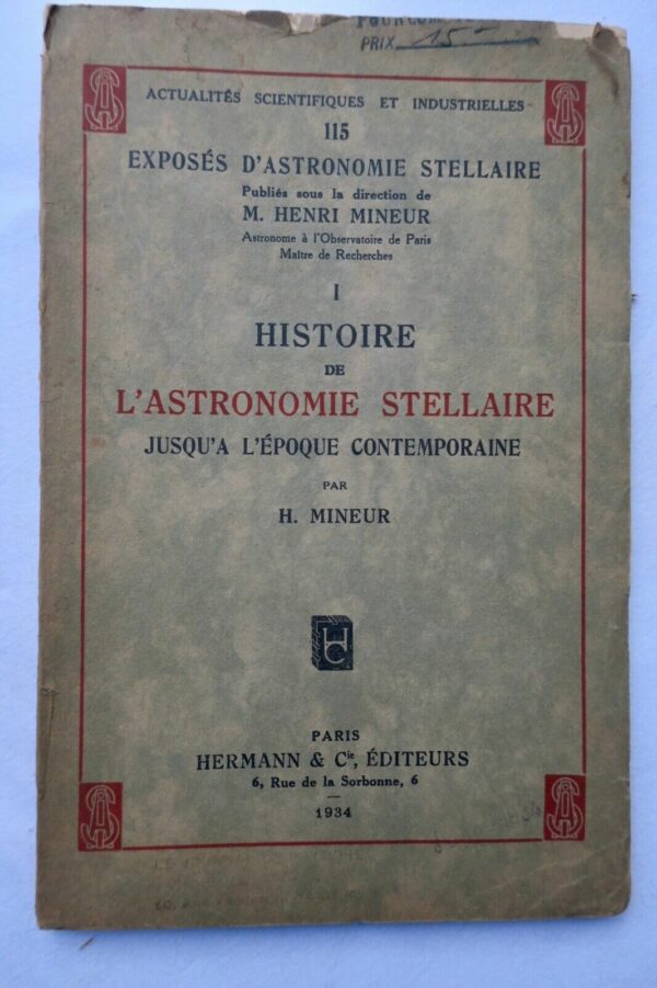 astronomie Histoire de l'astronomie stellaire jusqu'à l'époque 1934