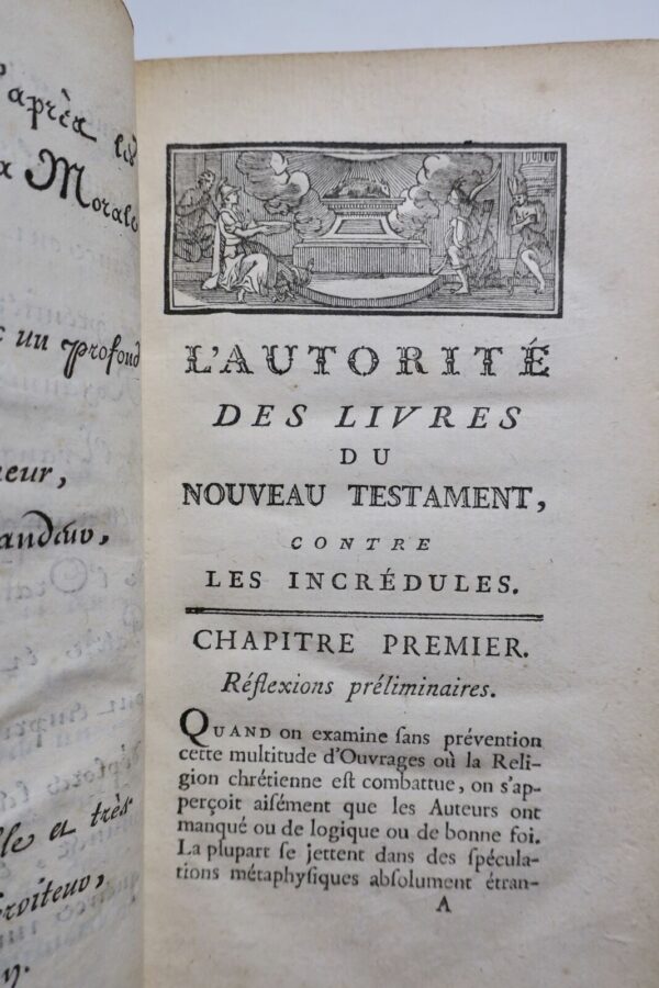 bible L'Autorité Des Livres du Nouveau Testament contre les incrédules 1775 – Image 4