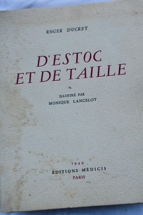 escrime D'ESTOC ET DE TAILLE  ill.de M.Lancelot & nté DUCRET 1949 – Image 3