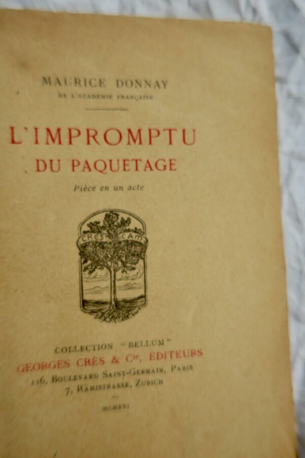 impromptu du paquetage 1916