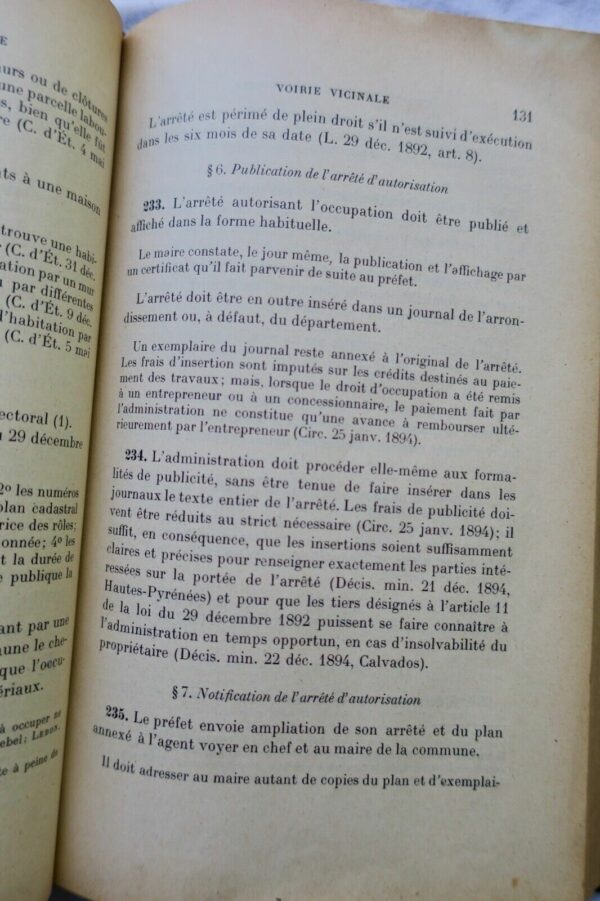 voirie Traité pratique de la voirie vicinale, rurale et urbaine 1911 – Image 5