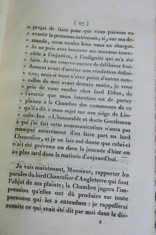 ABERCROMBIE Accusation portée dans la chambre des communes, contre Lord Eldon – Image 5