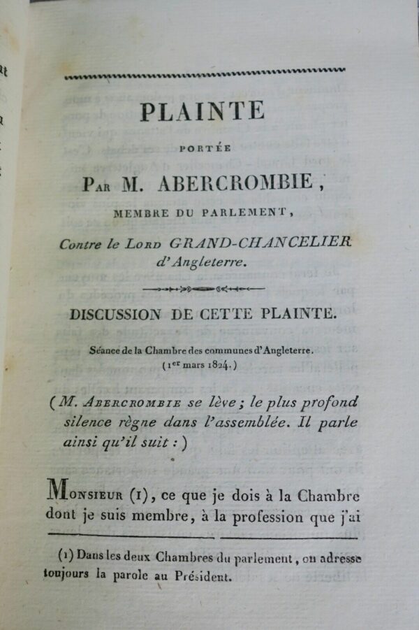 ABERCROMBIE Accusation portée dans la chambre des communes, contre Lord Eldon – Image 6