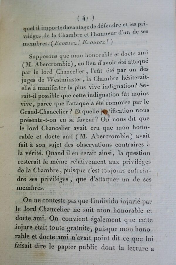 ABERCROMBIE Accusation portée dans la chambre des communes, contre Lord Eldon – Image 7