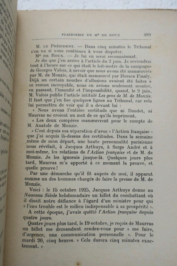 Action française Georges VALOIS Basile ou la politique de la calomnie 1927 – Image 4