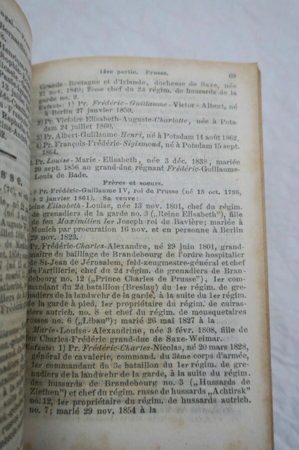 Almanach de Gotha 1865 Annuaire généalogique, diplomatique et statistique... – Image 10