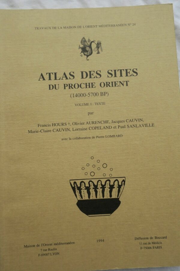 Atlas des sites du Proche-Orient 1994