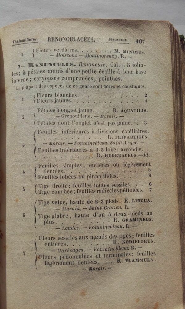 BAUTIER  Tableau analytique de la flore parisienne d’après la méthode  1853 – Image 4