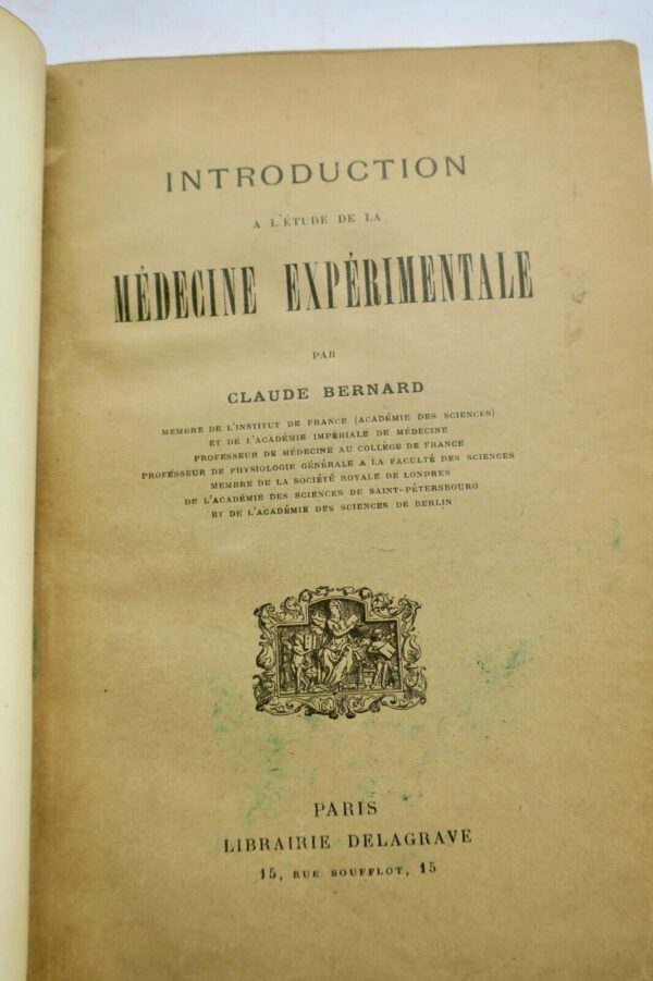 BERNARD (Claude); Introduction à l'étude de la Médecine Expérimentale 1912 – Image 4