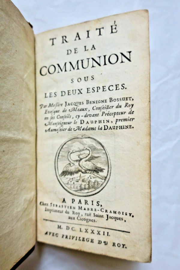 BOSSUET Traité de la communion sous les deux espèces 1682 – Image 3