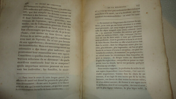 Cabanis Du degre de certitude de la médecine 1819 + rares articles de Volney U.S – Image 3