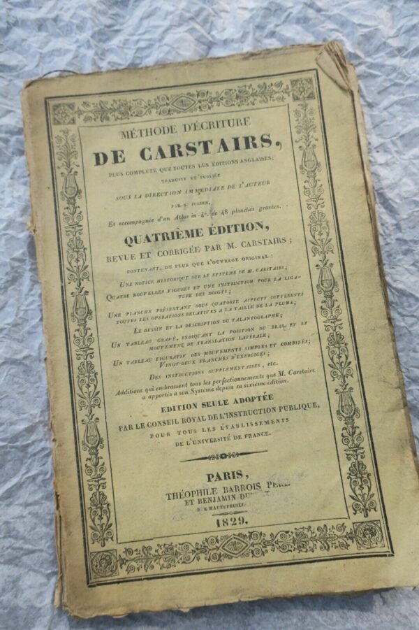 Carstairs méthode d'écriture de Carstairs 1829