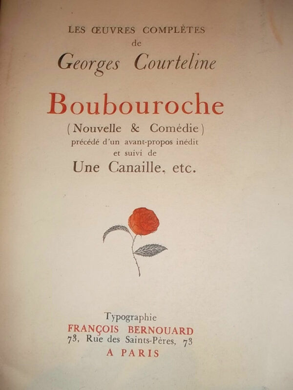 Courteline, Georges Boubouroche (nouvelle comédie) une canaille sur hollande ..