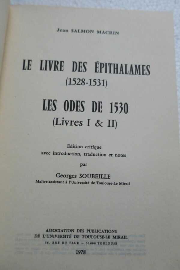 Epithalames (1528/1531) - Les Odes de 1530 – Image 12