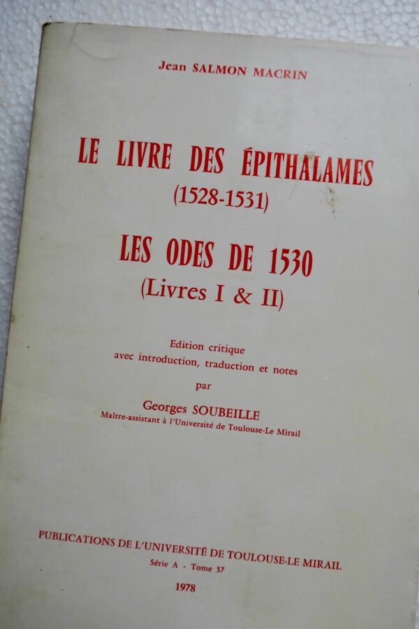 Epithalames (1528/1531) - Les Odes de 1530 – Image 3