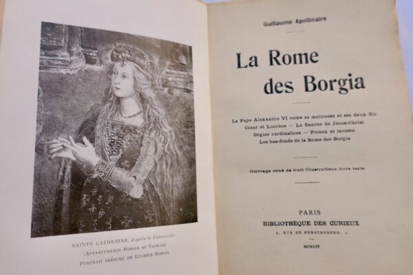 Erotique APOLLINAIRE GUILLAUME LA ROME DES BORGIA – Image 8