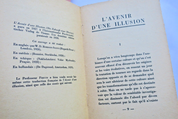 FREUD Sigmund L'Avenir d'une illusion S.P. + dédicace – Image 7