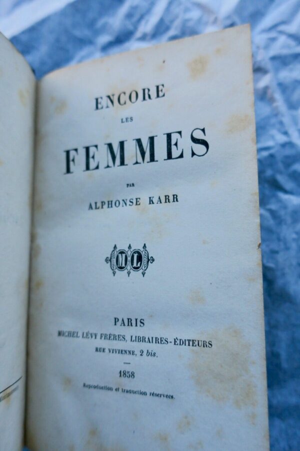 Femme Karr Alphonse Encore les femmes 1858 – Image 3