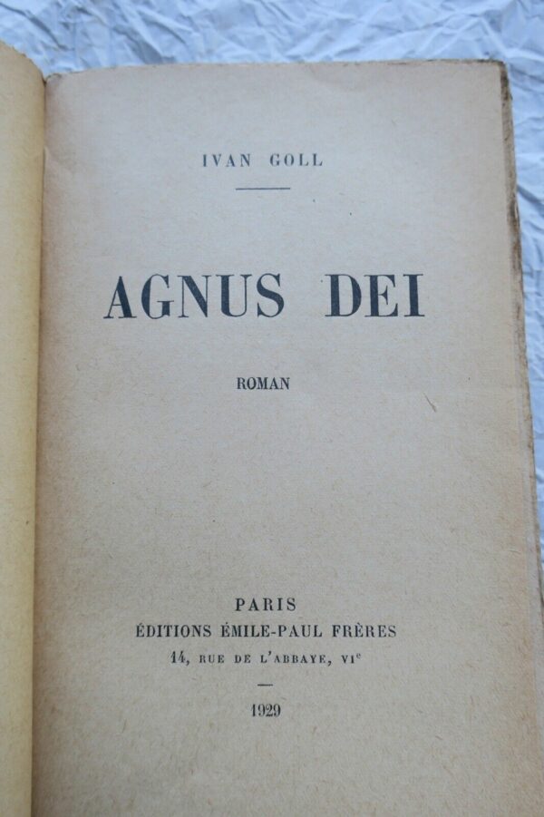 GOLL (Ivan). Agnus Dei. Roman. + dédicace – Image 4