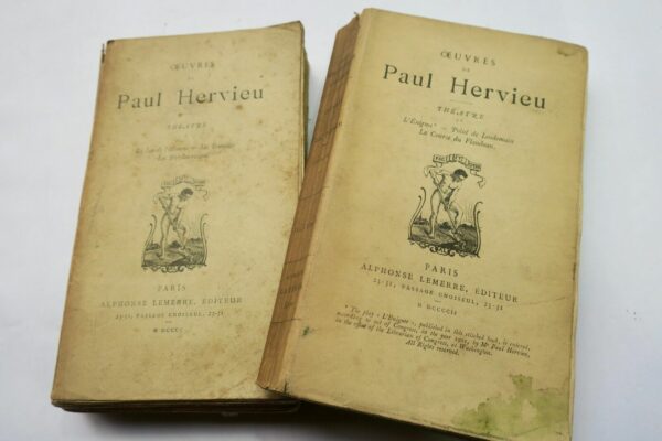 HERVIEU PAUL OEUVRES DE PAUL HERVIEU, THEATRE + dédicace