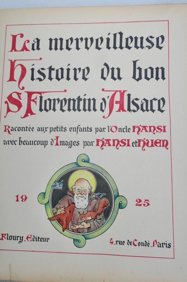 Hansi La Merveilleuse Histoire du Bon St Florentin d'Alsace Huen Floury – Image 3