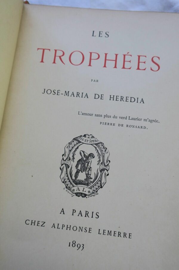 Heredia Les Trophées + dédicace + reliure – Image 4