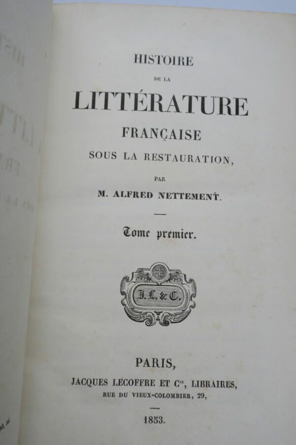 Histoire de la littérature française sous la Restauration – Image 7