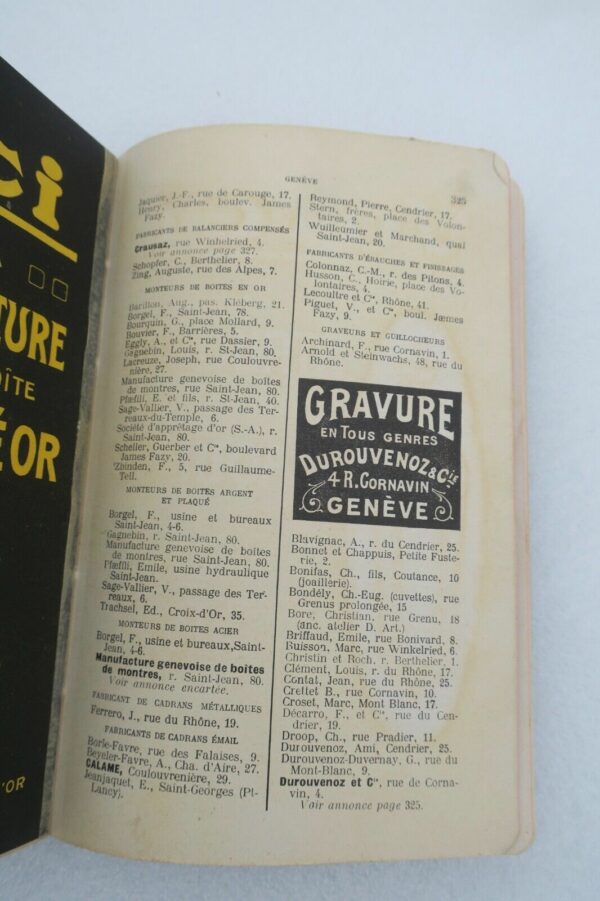 Horlogerie Annuaire "Argus". Livre d'or de l'horlogerie,de la bijouterie 1912-13 – Image 4