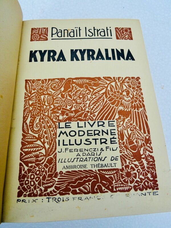 Istrati Panait Kyra Kyralina, Oncle Anghel Le Livre moderne IIlustré – Image 4