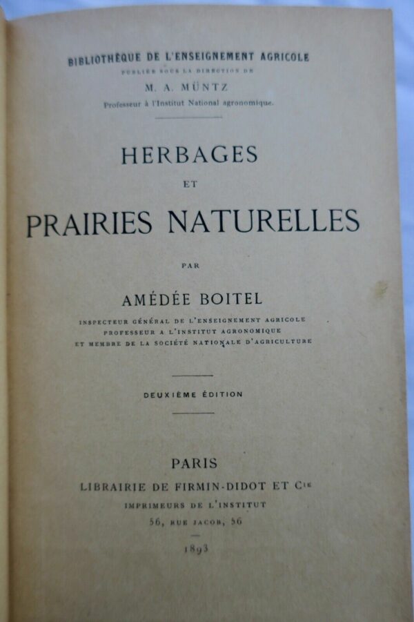 Jardin BOITEL HERBAGES ET PRAIRIES NATURELLES 1893 – Image 6